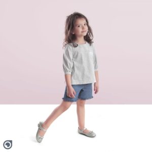 تیشرت دخترانه گیپوردار مدلEG29