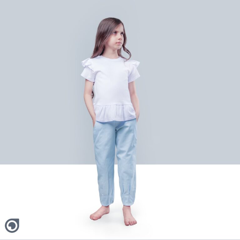 شلوار کتان دخترانه مدل EG21
